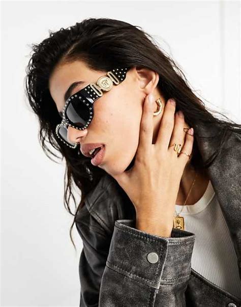 versace flat top studded sunglasses|where to buy Versace sunglasses.